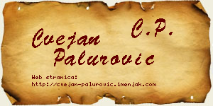 Cvejan Palurović vizit kartica